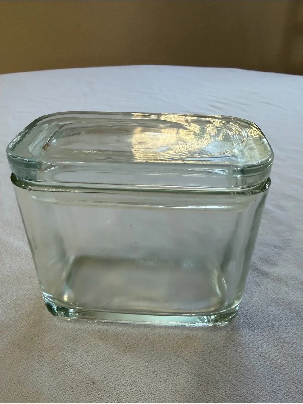 VTG Clear Glass Rectangular Storage Jar with sealed Lid - Transparent